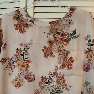 Buffalo David Bitton Pink Floral Blouse
